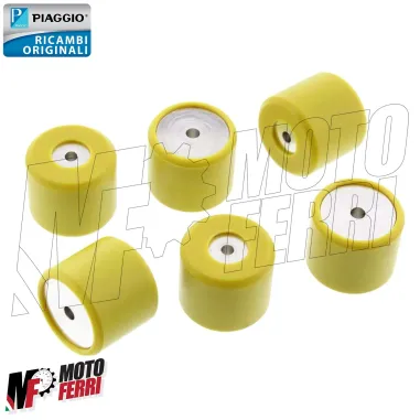 MF6647 Kit 6 Rulli 19x17 Gr 10,5 Originale Piaggio Liberty 150 MOC 2009 / 2014