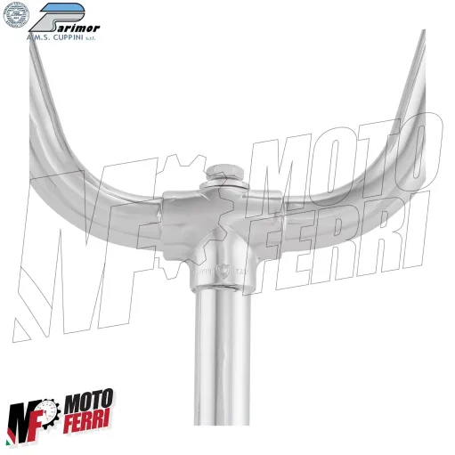 MF6650 Manubrio in Ferro Piaggio SI FL FL2 DM 22 Cromato con Perno Expander