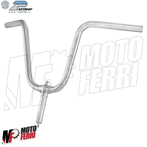 MF6650 Manubrio in Ferro Piaggio SI FL FL2 DM 22 Cromato con Perno Expander