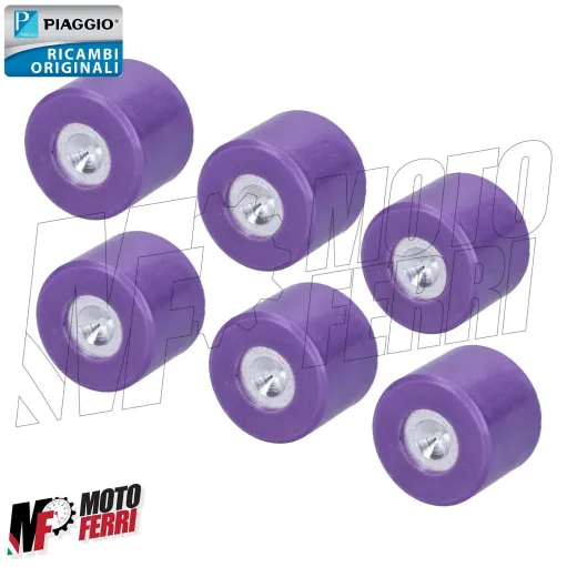 MF6651 Kit 6 Rulli 21x17 Gr 12 Originale Aprilia Scarabeo Light 200 (2007/2012)