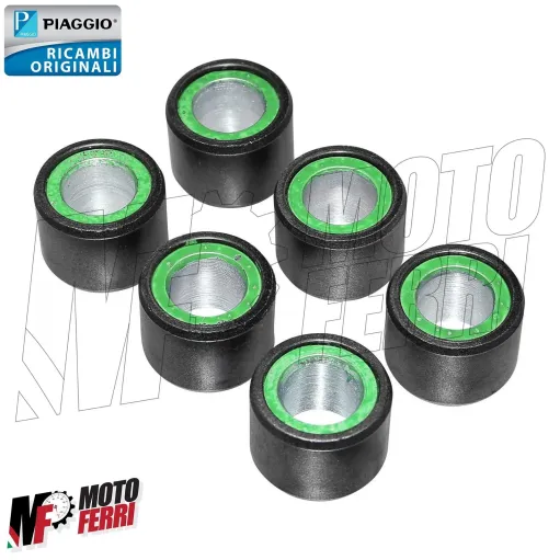 MF6652 Kit 6 Rulli 20x15 Gr 13 Originale Piaggio Liberty 125 iGet mod 2015/2019