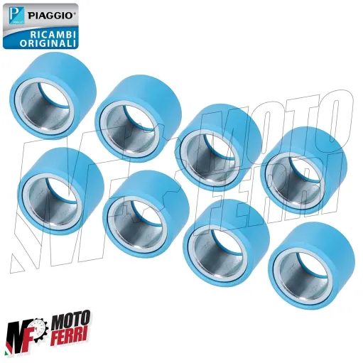 MF6653 Kit 8 Rulli Gr 21 Originale Piaggio Beverly / Aprilia Scarabeo 400 500 cc