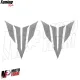 MF6666 Kit 2 Adesivo Emblema Logo Yamaha MT125 MT03 MT07 MT09 MT10 Grigio 4X5cm