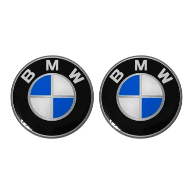 MF6667 Kit 2 Adesivo Emblema BMW Tondo per Auto Moto Scooter Diametro 50 mm