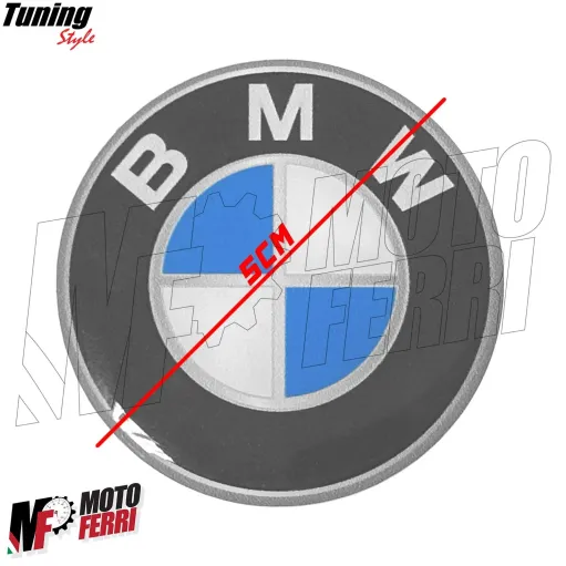 MF6667 Kit 2 Adesivo Emblema BMW Tondo per Auto Moto Scooter Diametro 50 mm