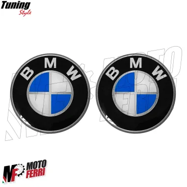 MF6667 Kit 2 Adesivo Emblema BMW Tondo per Auto Moto Scooter Diametro 50 mm