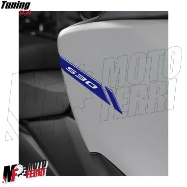 MF6668 Kit 2 Adesivo 530 Blu per Yamaha TMax 2017/2019 su Carena Anteriore