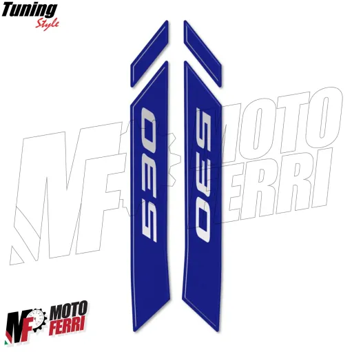 MF6668 Kit 2 Adesivo 530 Blu per Yamaha TMax 2017/2019 su Carena Anteriore