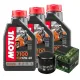 MF1807 Tagliando Yamaha XJ6 dal 2009 al 2016 - 3L Olio Motul 7100 10W40 + Filtro
