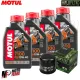 MF1808 Tagliando Honda Hornet 600 2003/2013 - 4L Olio Motul 7100 10W40 + Filtro