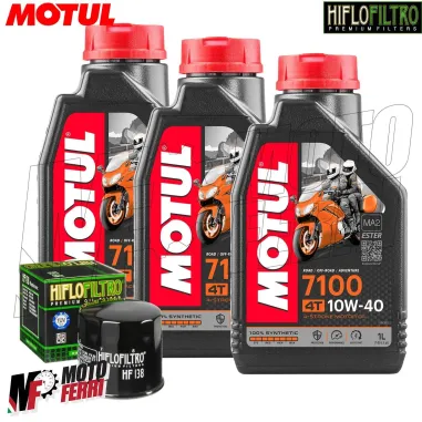 MF1809 Tagliando Suzuki VStrom 650 2007/2024 - 3L Olio Motul 7100 10W40 + Filtro