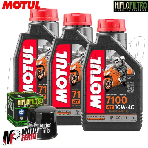 MF1809 Tagliando Suzuki VStrom 650 2007/2024 - 3L Olio Motul 7100 10W40 + Filtro