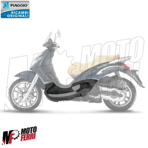 MF6697 Pedana Poggiapiedi Sinistra Grigio Origin Piaggio Beverly 125 200 400 500