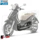 MF6697 Pedana Poggiapiedi Sinistra Grigio Origin Piaggio Beverly 125 200 400 500
