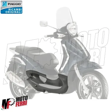 MF6698 Pedana Poggiapiedi Destra Grigio Origin Piaggio Beverly 125 200 400 500