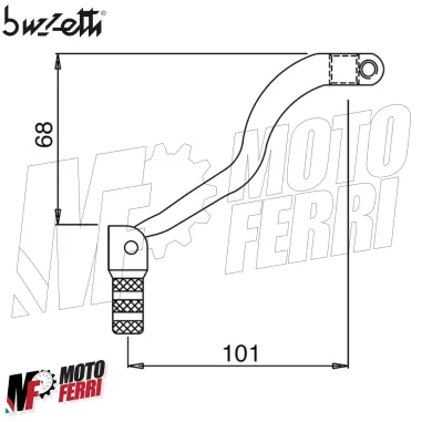 MF6700 Leva Cambio Buzzetti Honda CRF 250 R 2004 a 2009 CRF 250 X 2004 AL 2017