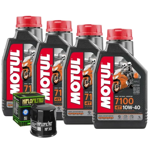 MF1803 Tagliando Kawasaki Versys 1000 (2012/2024) 4 Olio Motul 7100 10W40 Filtro