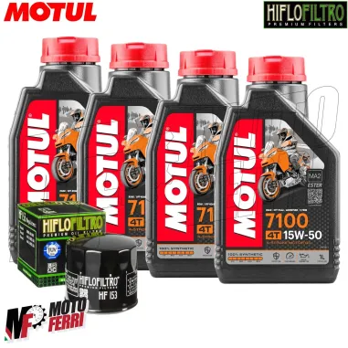 MF6722 Tagliando Ducati Diavel 1200 - 4Lt Olio Motul 7100 15W50 + Filtro Hiflo