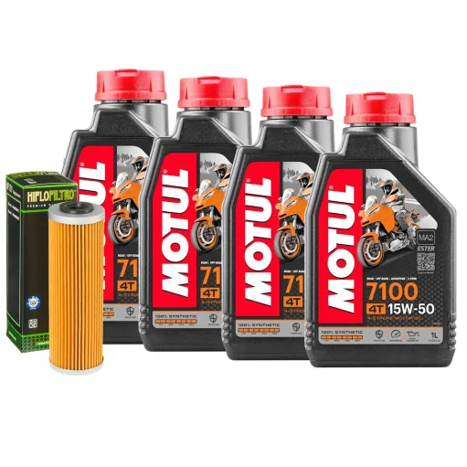 MF6723 Tagliando Ducati Panigale V4 2018/2024 - 4L Olio Motul 7100 15W50 Filtro