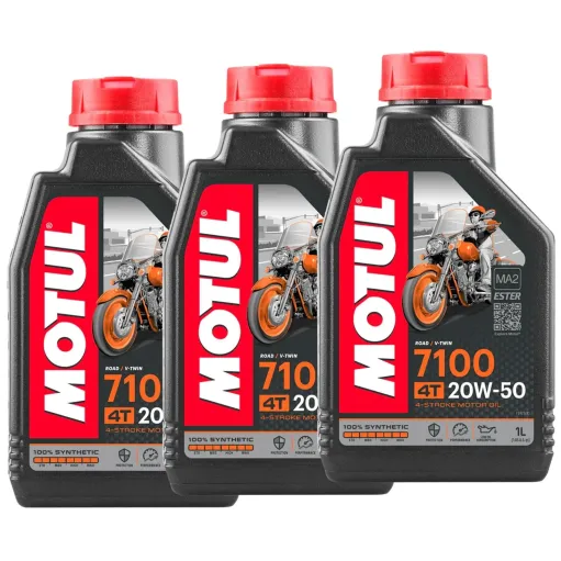 MF6724 - 3 Litri Olio Motore Motul 7100 20W50 100% Sintetico Harley Davison