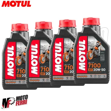 MF6725 - 4 Litri Olio Motore Motul 7100 20W50 100% Sintetico Harley Davison