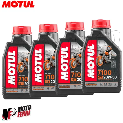 MF6725 - 4 Litri Olio Motore Motul 7100 20W50 100% Sintetico Harley Davison