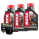MF6726 Tagliando Harley Davidson 883 Sportster - 3L Olio Motul 7100 20W50 Filtro