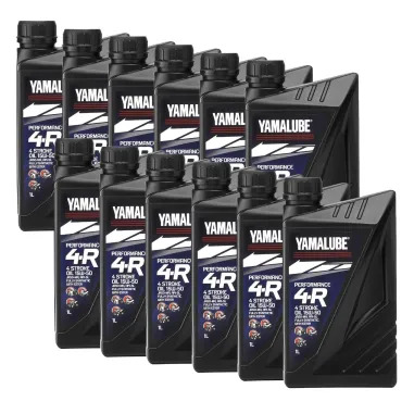 MF6733 - 12 Litri Olio Motore Yamalube 4R Performance 15W50 100% Sintetico Moto