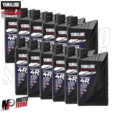 MF6733 - 12 Litri Olio Motore Yamalube 4R Performance 15W50 100% Sintetico Moto