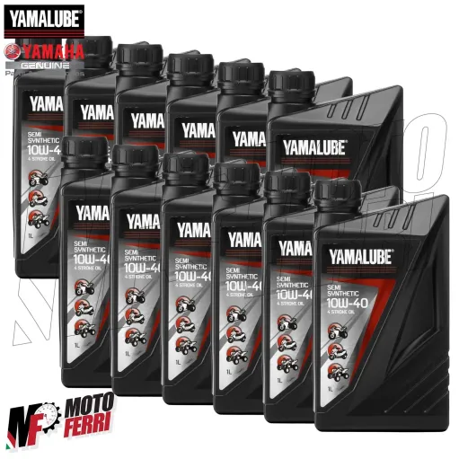 MF6734 - 12 Litri Olio Motore Yamalube 10W40 Semi Sintetico Moto Scooter 4T