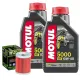 MF6741 Tagliando Suzuki Burgman 400 1999/2006 - 2L Olio Motul 5000 10W40 Filtro