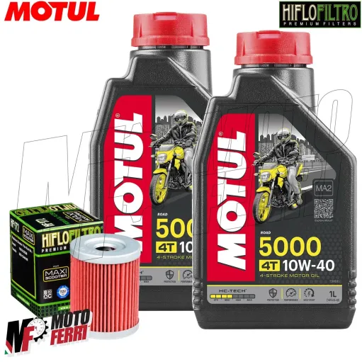 MF6741 Tagliando Suzuki Burgman 400 1999/2006 - 2L Olio Motul 5000 10W40 Filtro