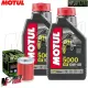 MF6741 Tagliando Suzuki Burgman 400 1999/2006 - 2L Olio Motul 5000 10W40 Filtro
