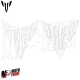 MF6748 Kit Adesivo Emblema Logo Yamaha MT125 MT03 MT07 MT09 MT10 Bianco 9,5x10cm