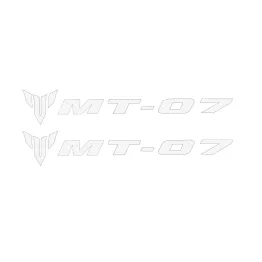 MF6826 Kit 2 Adesivo Emblema Logo Yamaha MT-07 Bianco Lucido 10x1,65cm