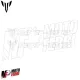 MF6826 Kit 2 Adesivo Emblema Logo Yamaha MT-07 Bianco Lucido 10x1,65cm