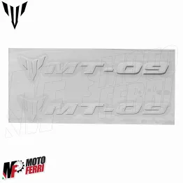 MF6823 Kit 2 Adesivo Emblema Logo Yamaha MT-09 Bianco Lucido 10x1,65cm 2