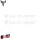 MF6823 Kit 2 Adesivo Emblema Logo Yamaha MT-09 Bianco Lucido 10x1,65cm