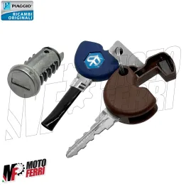 MF6781 Kit Chiavi Serratura Originale Piaggio Liberty 125 150 iGet mod 2020/2024 2