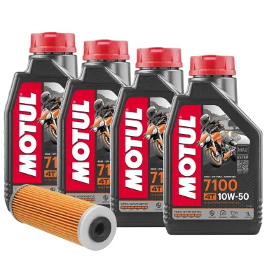 MF6790 Tagliando KTM 1290 Super Duke 2014/2022 - 4 Olio Motul 7100 10W50 Filtro