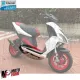 MF6797 Spoiler Sotto Pedana Destra Biaco 544 Originale Piaggio NRG Power 50