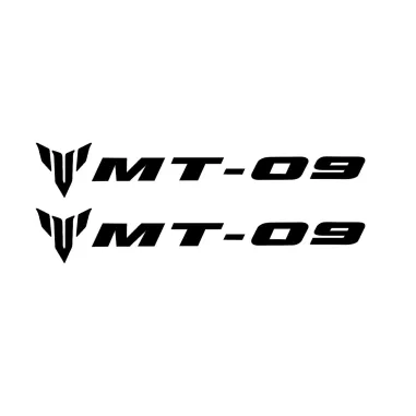 MF6823 Kit 2 Adesivo Emblema Logo Yamaha MT-09 Nero Lucido 10x1,65cm