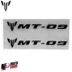 MF6823 Kit 2 Adesivo Emblema Logo Yamaha MT-09 Nero Lucido 10x1,65cm