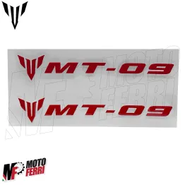 MF6823 Kit 2 Adesivo Emblema Logo Yamaha MT-09 Rosso Lucido 10x1,65cm 2