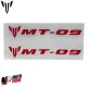 MF6823 Kit 2 Adesivo Emblema Logo Yamaha MT-09 Rosso Lucido 10x1,65cm