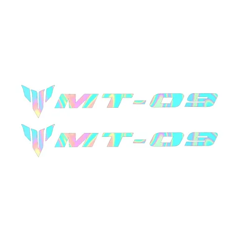 MF6823 Kit 2 Adesivo Emblema Logo Yamaha MT-09 Cangiante Lucido 10x1,65cm