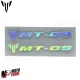 MF6823 Kit 2 Adesivo Emblema Logo Yamaha MT-09 Cangiante Lucido 10x1,65cm