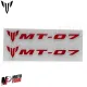 MF6826 Kit 2 Adesivo Emblema Logo Yamaha MT-07 Rosso Lucido 10x1,65cm