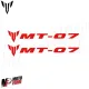 MF6826 Kit 2 Adesivo Emblema Logo Yamaha MT-07 Rosso Lucido 10x1,65cm