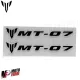 MF6826 Kit 2 Adesivo Emblema Logo Yamaha MT-07 Nero Lucido 10x1,65cm